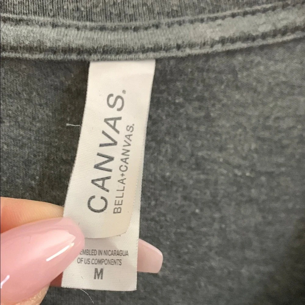 3/$20✨ Love Crosses Ocean World Map Bella Canvas Dark Gray Tee - Picture 2 of 5